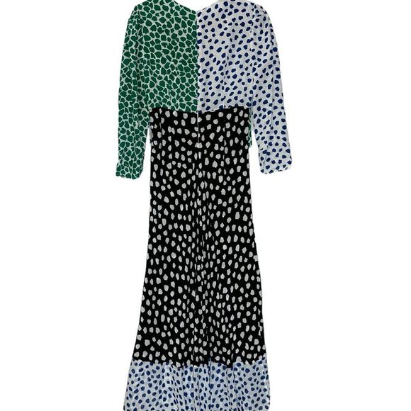 RIXO London Chelsea Dress Silk Polka Dot Maxi | Size M - Picture 5 of 12